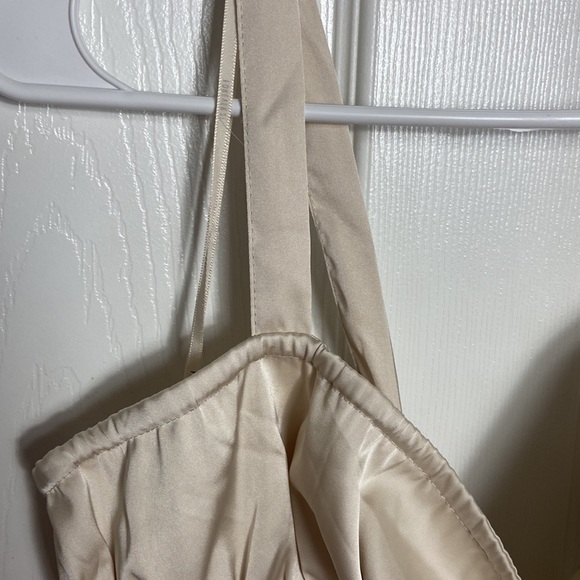 Forever, 21 top medium cropped sand, zipper in back tie in front - Picture 3 of 6